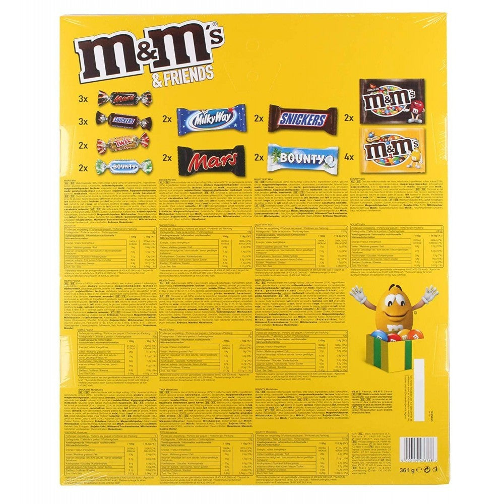 Calendrier de l'Avent de Noël Assortiment Mixte M & M's and Friends