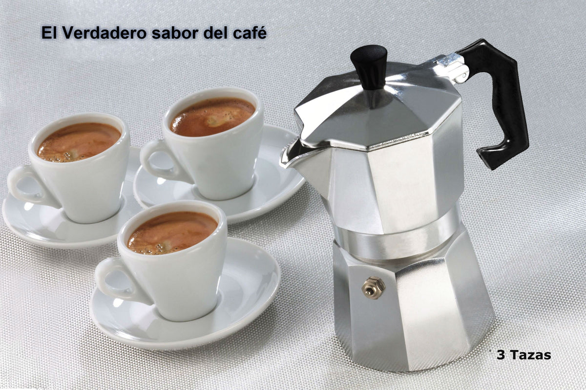Cafetière italienne Métal 3 tasses de café - espresso- homemade- WELKHOME