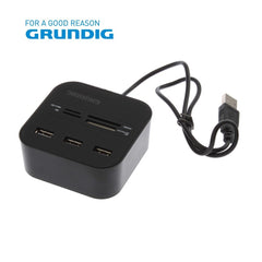 Lecteur de carte GRUNDIG HUB USB 2.0 7 en 1- GRUNDIG