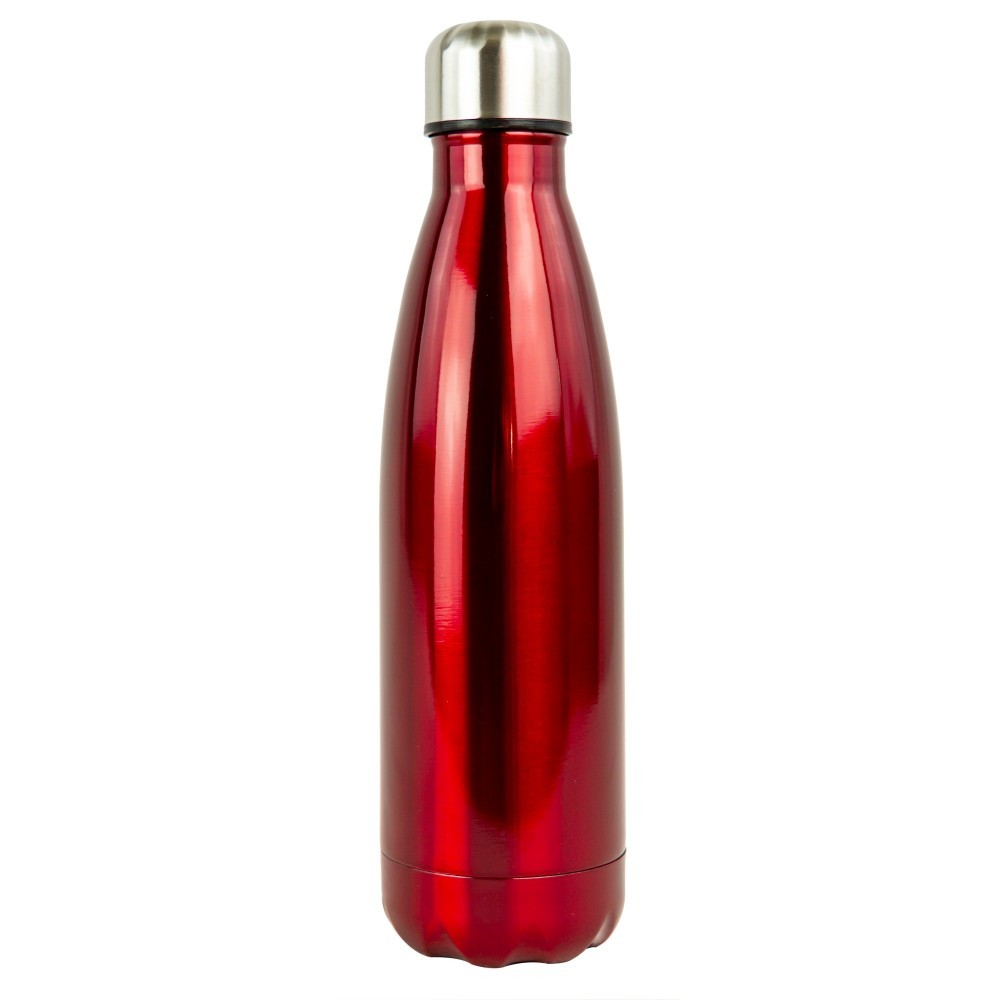 186168 Bouteille d'eau thermique de 500 ml en acier sans BPA plusieurs coloris