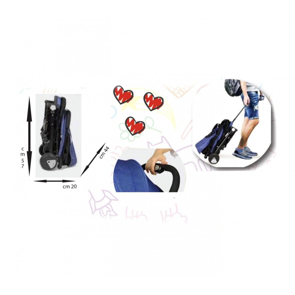 BK-B426-GS NUNU 'SMALL poussette pliable transportable économie d'espace