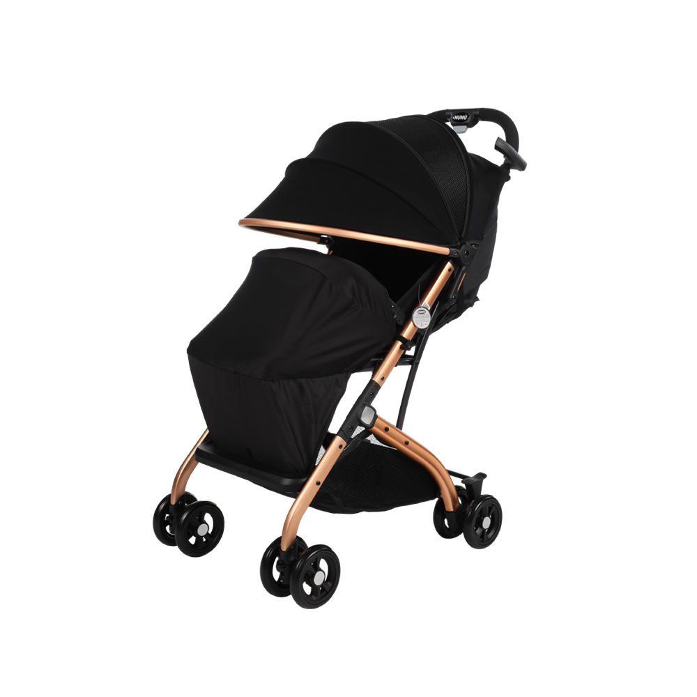 B30409-BK Poussette bébé pliante BLACK NUNU 'BUGSY avec housse de pluie