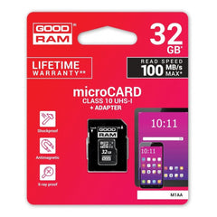 Carte mémoire GOOD RAM microsd 32GB adaptateur SD Clase 10 100MB/S