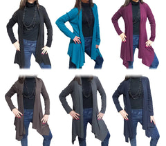 Lot de 2 cardigans / gilets différentes couleurs manches longues