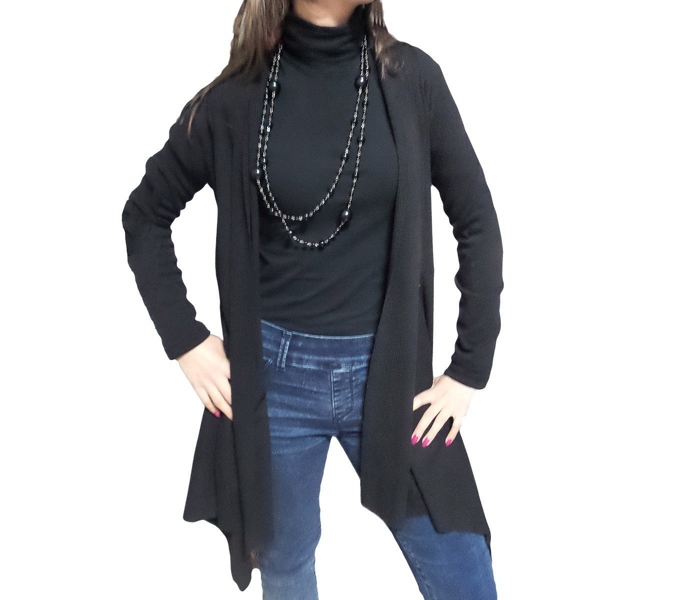 Lot de 2 cardigans / gilets différentes couleurs manches longues