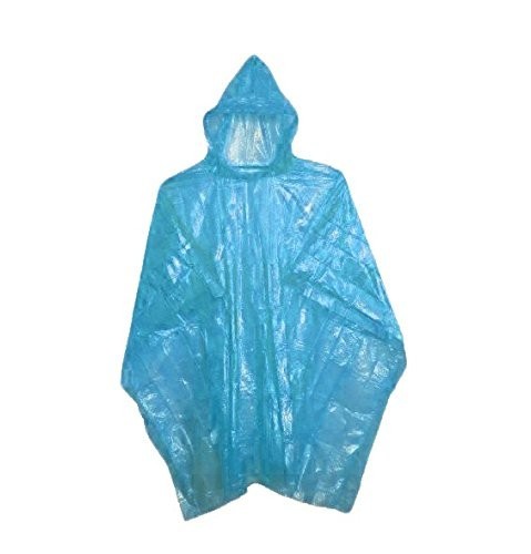 Pack de 3 imperméables jetables à capuche unisexe poncho polyéthylène 747619