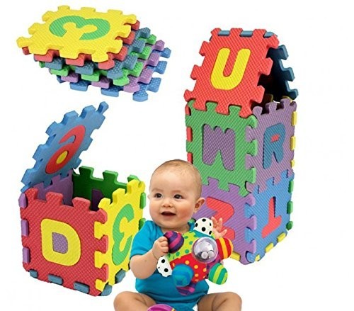 Tapis lettres et chiffres Puzzle 36 pcs - 17 x 17 cm monde de jeux 529052