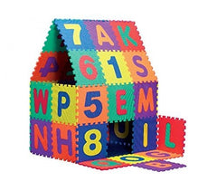 Tapis lettres et chiffres Puzzle 36 pcs - 17 x 17 cm monde de jeux 529052