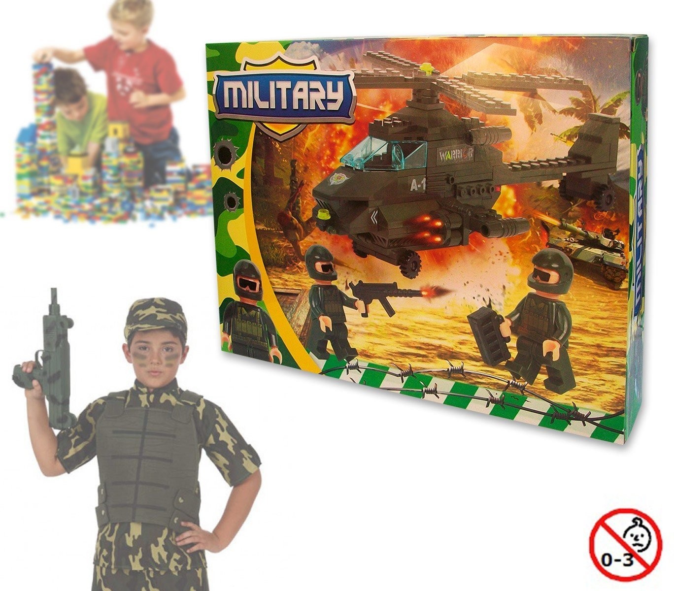 Jeu de construction - ARMEE - 160 piéces à assembler - 371142