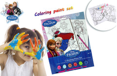 Set créatif coloriage avec aquarelles de la reine des neiges