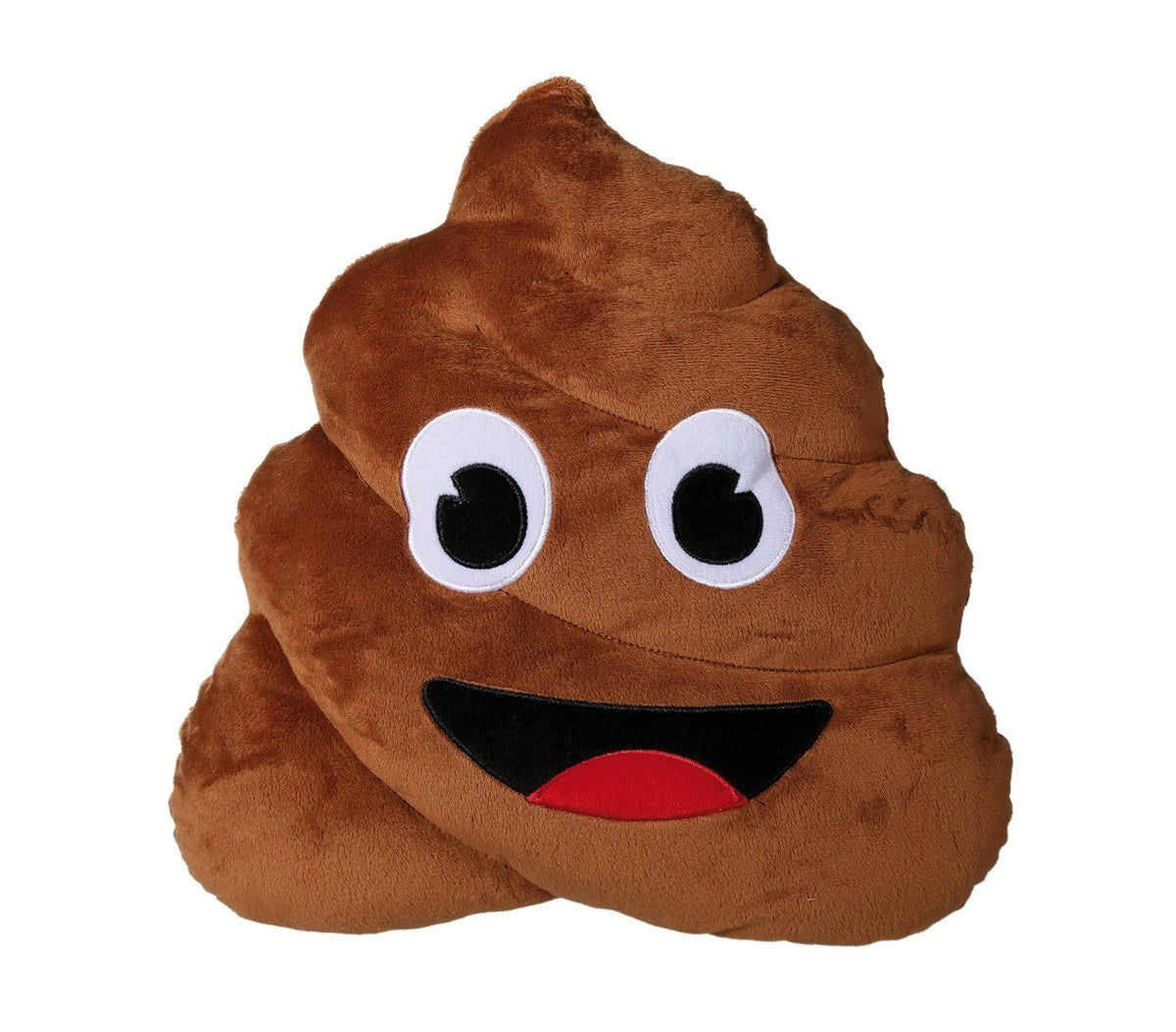 621039 Coussin décoratif émoticône motif crotte souriante 30 cm ø