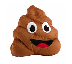 621039 Coussin décoratif émoticône motif crotte souriante 30 cm ø