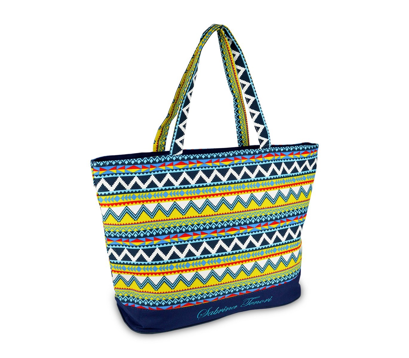 0658T Sac de plage en plusieurs couleurs modèle Jamila by Sabrina motif ethnique
