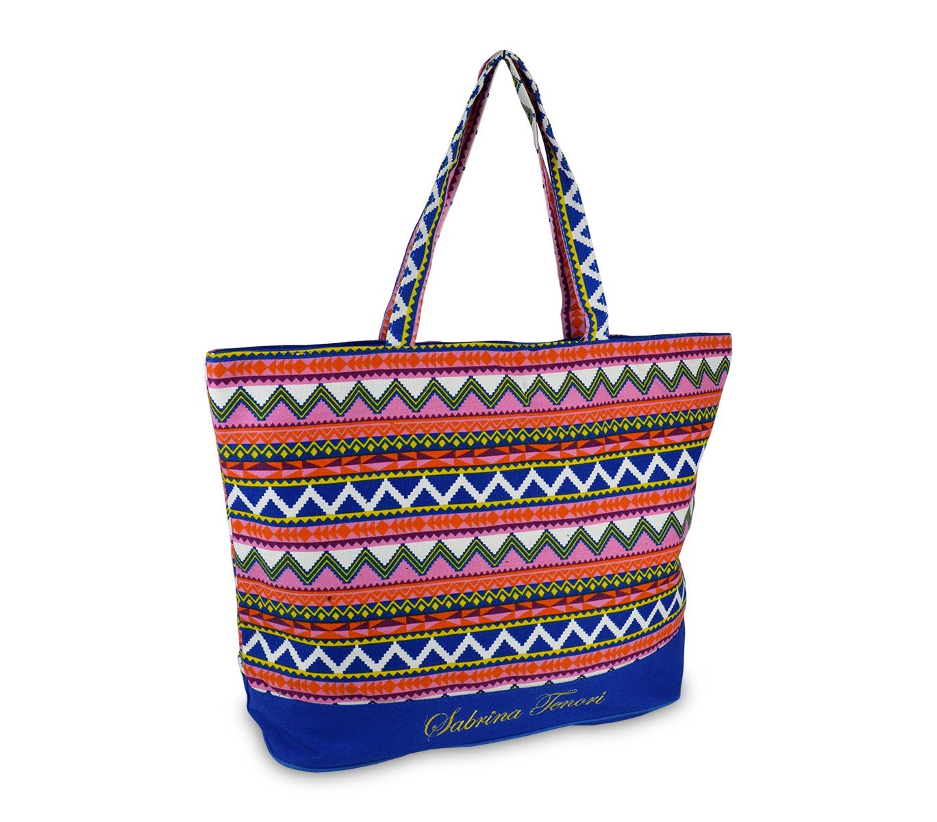 0658T Sac de plage en plusieurs couleurs modèle Jamila by Sabrina motif ethnique