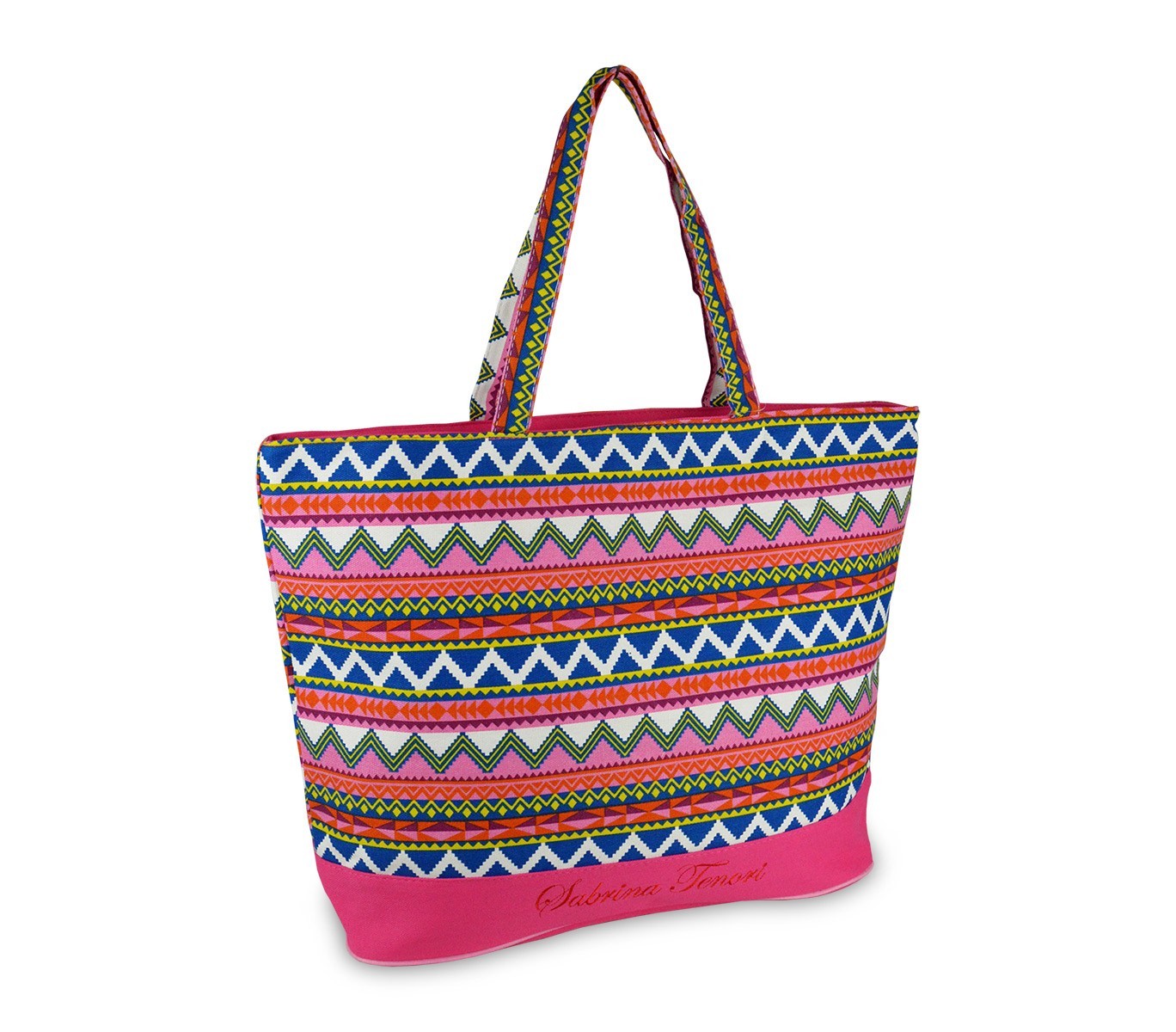 0658T Sac de plage en plusieurs couleurs modèle Jamila by Sabrina motif ethnique