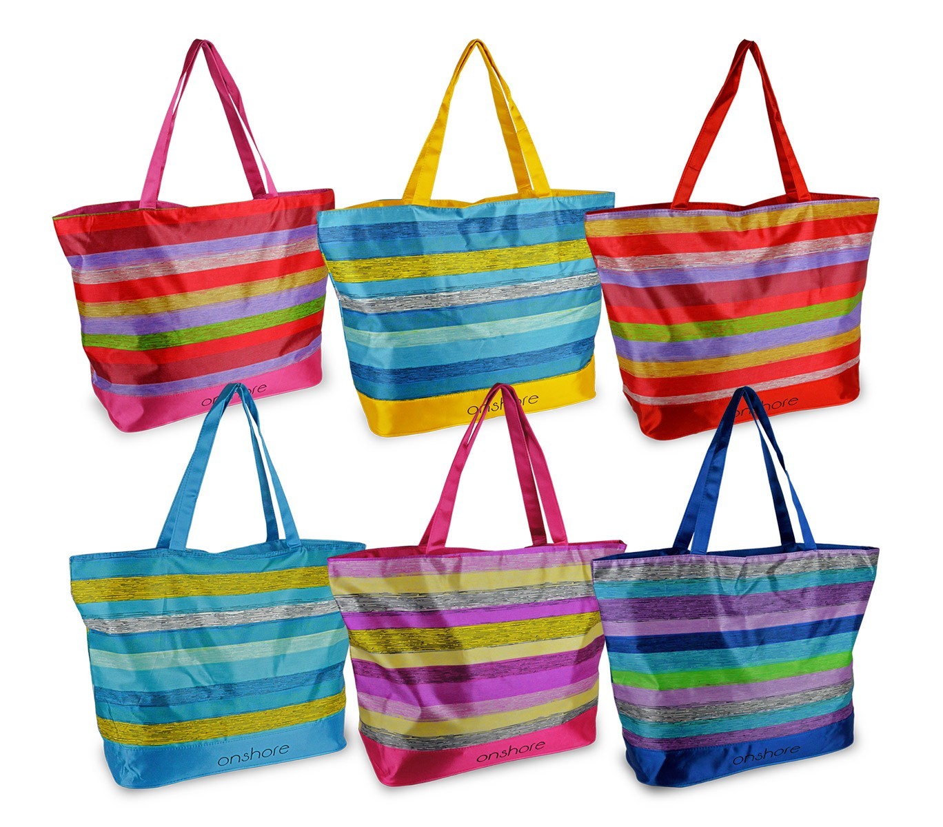 0658T Sac de plage en plusieurs couleurs modèle Amie by Onshore double poignée