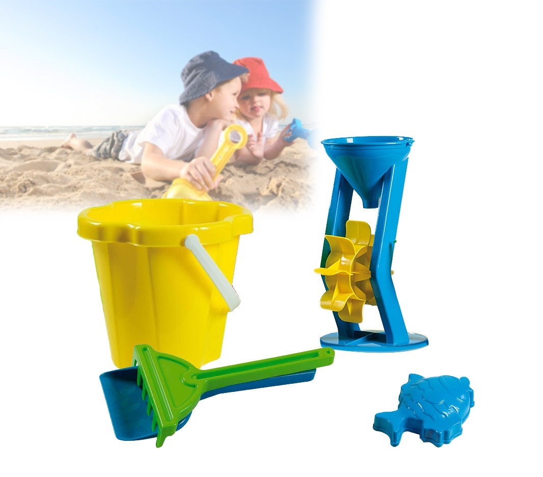 226704 Set jeux de plage pour enfant 7 pièces avec seau et éléments colorés