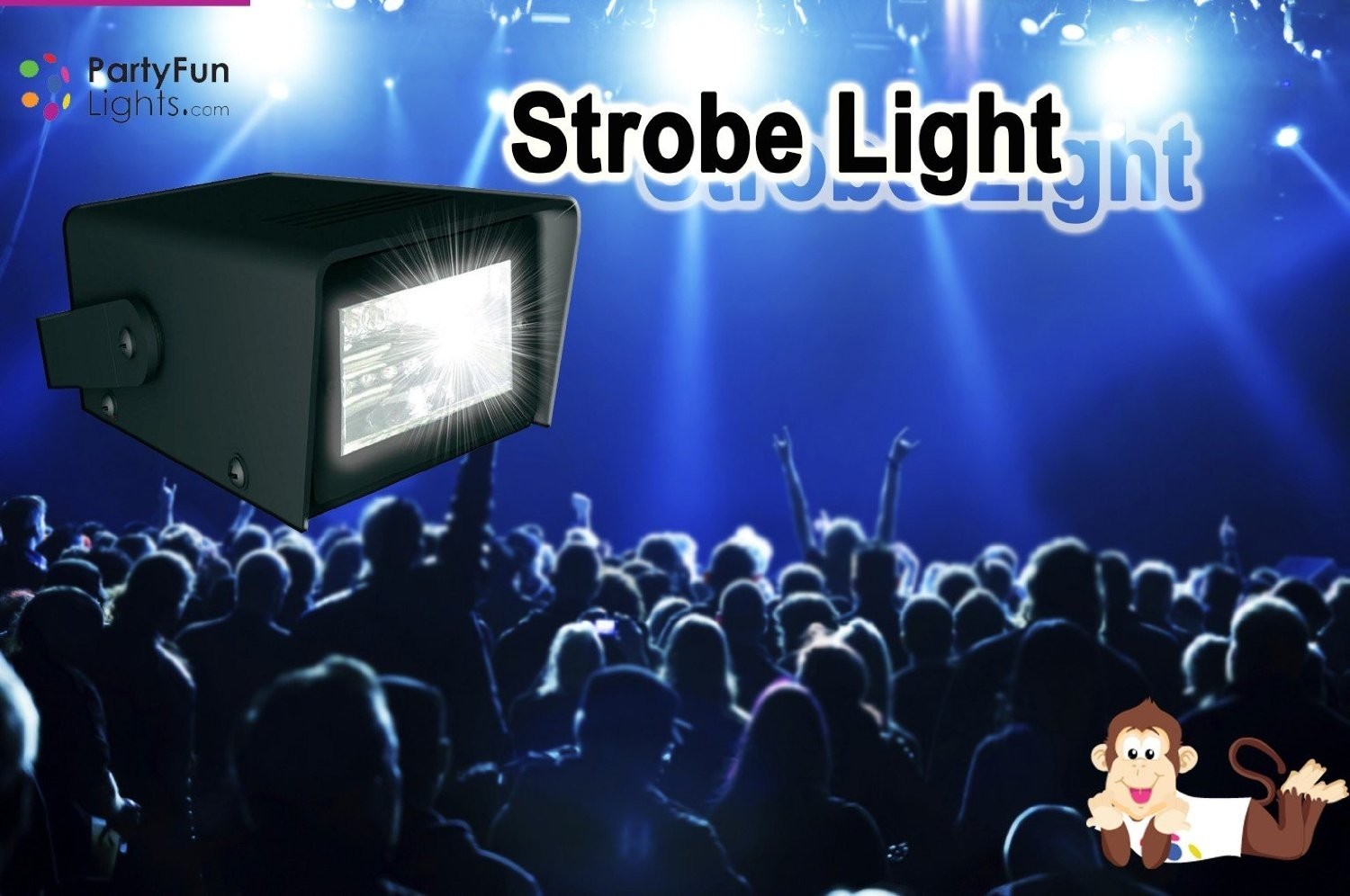 Fard 5 LED de Stroboscope - fun party disco et événements