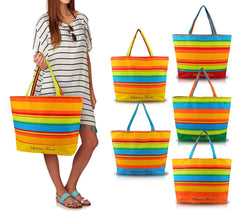 Sac de plage SABRINA modèle FULL COLOR spacieux en tissu avec fermeture zip