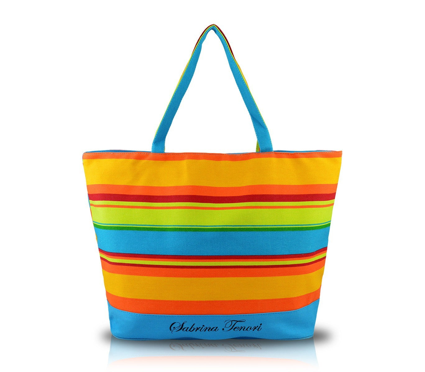 Sac de plage SABRINA modèle FULL COLOR spacieux en tissu avec fermeture zip