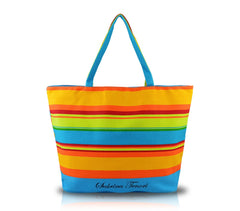 Sac de plage SABRINA modèle FULL COLOR spacieux en tissu avec fermeture zip