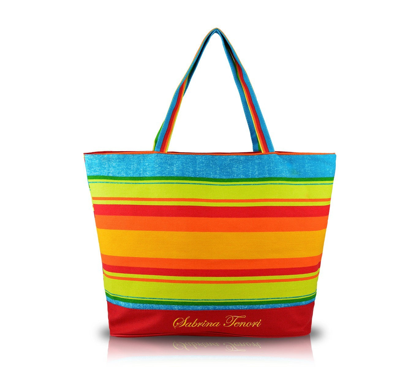 Sac de plage SABRINA modèle FULL COLOR spacieux en tissu avec fermeture zip