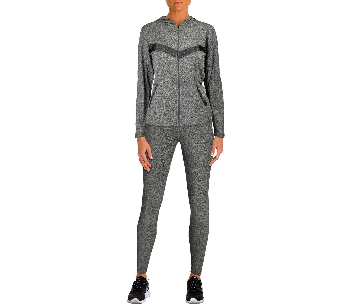 K7732 Ensemble de sport pour femmes sweat et pantalon long en trois couleurs
