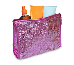 Pochette SHINE pailleté - Voyage fermeture éclair étanche - Trousse maquillage