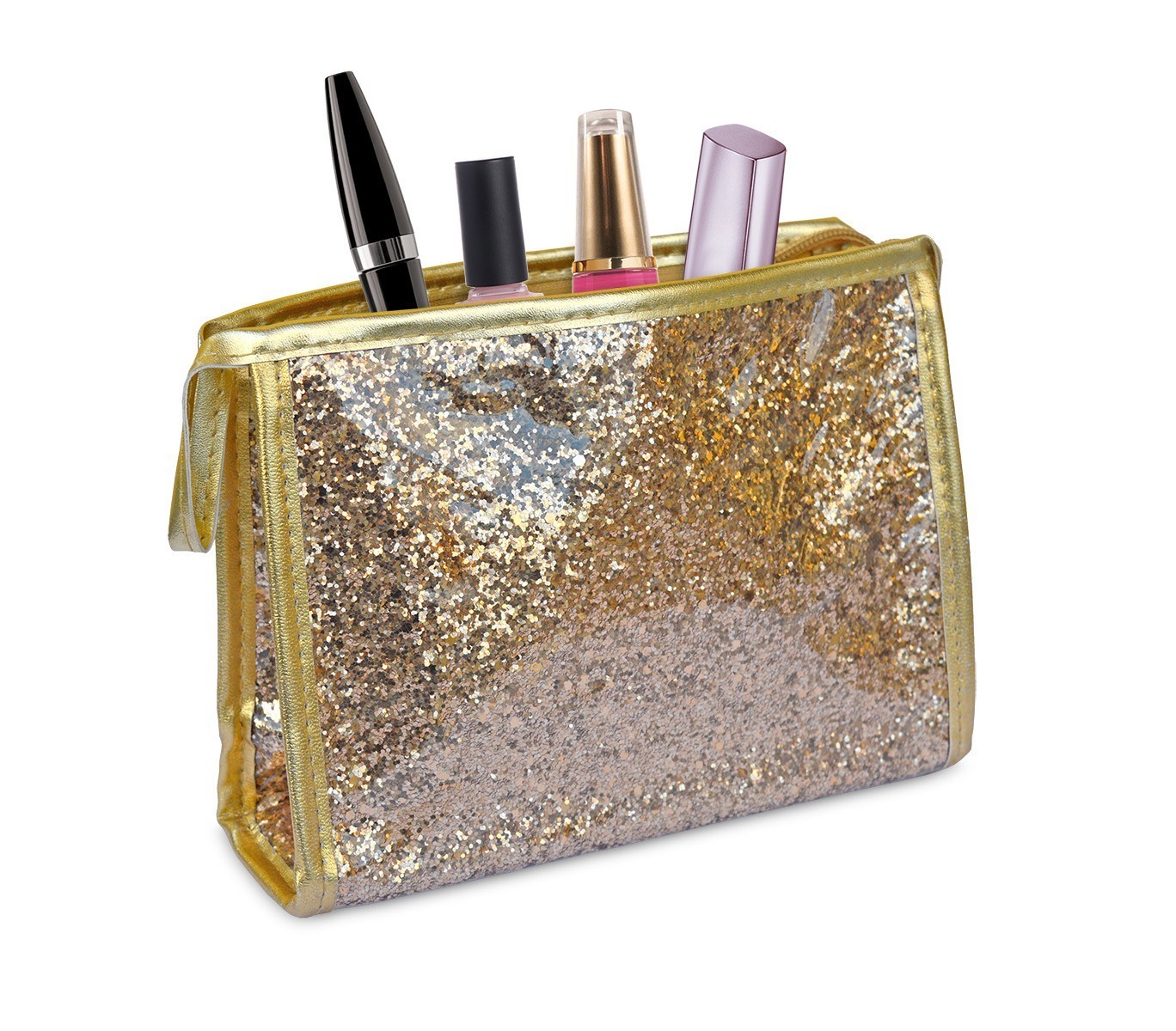 Pochette SHINE pailleté - Voyage fermeture éclair étanche - Trousse maquillage