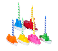 565109 Set de portes bougies en forme de bateaux 14 pièces bougies incluses