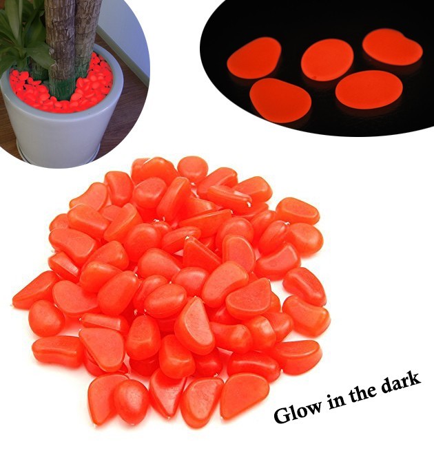 Pack de 300 pierres lumineuses fluorescentes décoratives glow in the dark