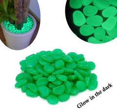 Pack de 200 pierres lumineuses fluorescentes décoratives glow in the dark