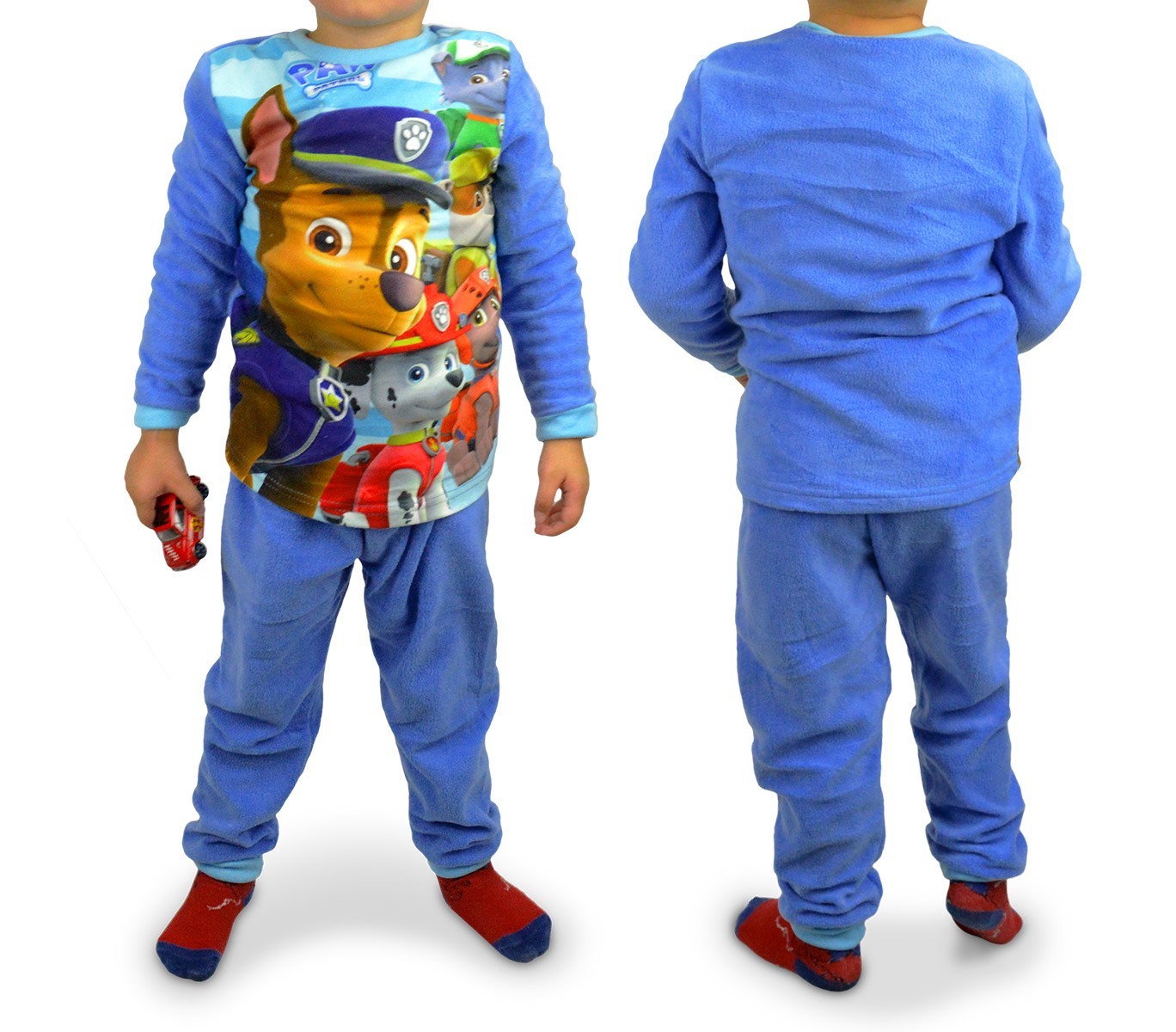 897018 Pyjama enfant imprimé Paw Patrol en polaire chaude de 3 à 6 ans
