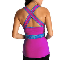 BU1019 Débardeur de sport stretch mod. Motivation avec bande de soutien poitrine