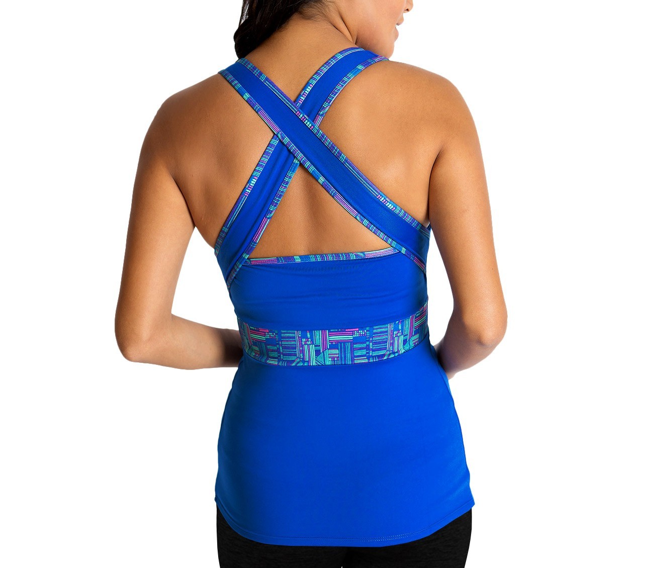 BU1019 Débardeur de sport stretch mod. Motivation avec bande de soutien poitrine