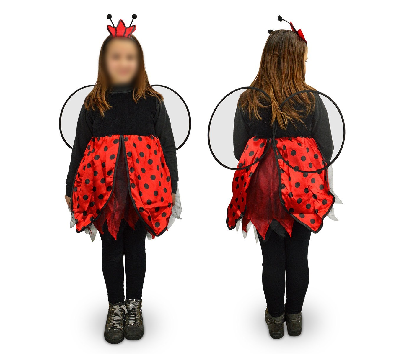 619427 Costume de Carnaval déguisement de Coccinelle pour fille de 3 à 12 ans