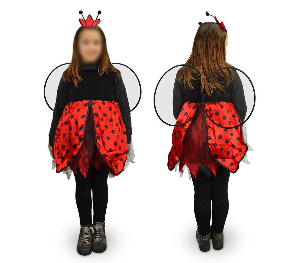 619427 Costume de Carnaval déguisement de Coccinelle pour fille de 3 à 12 ans