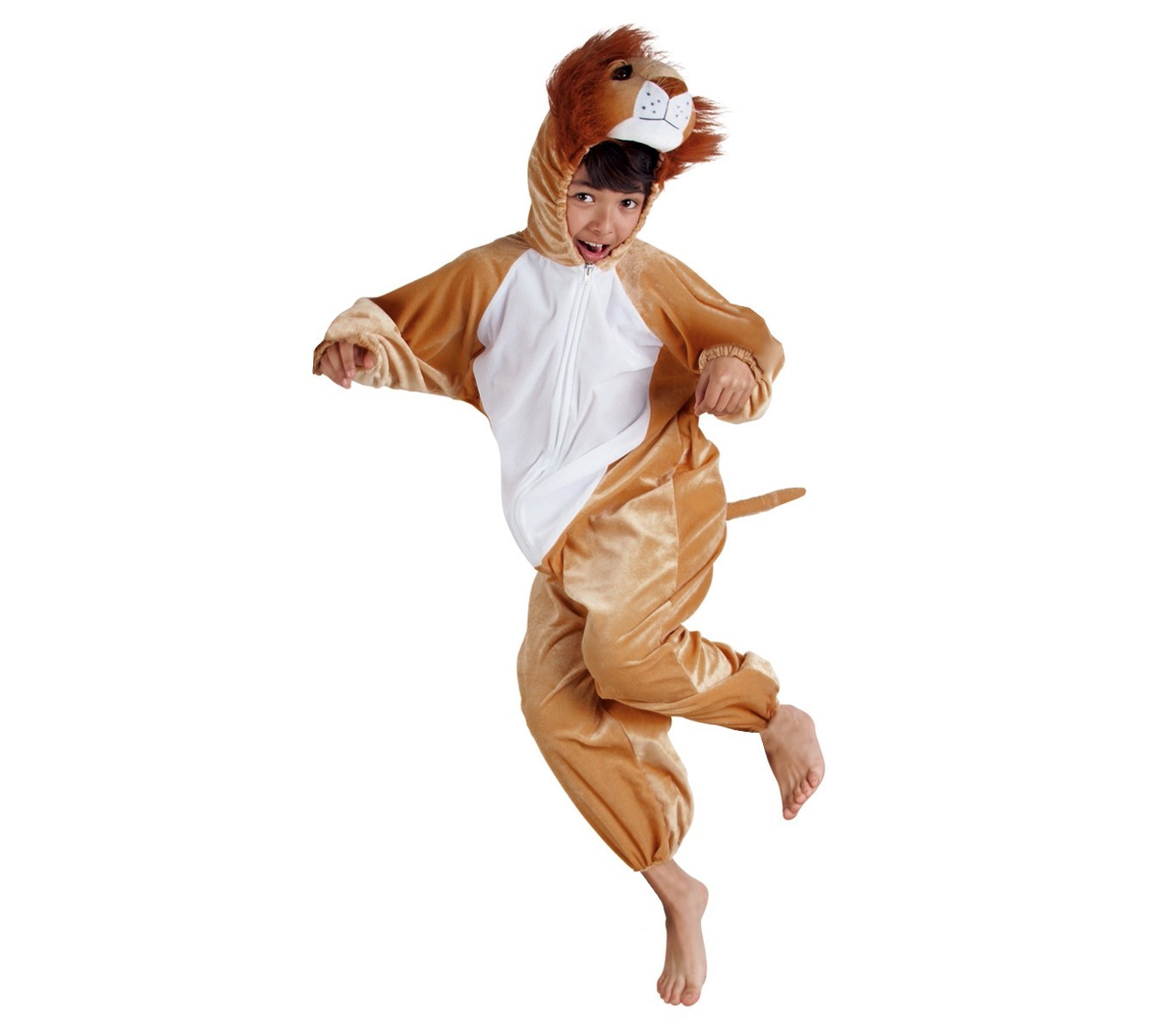 227691 Costume de Carnaval combinaison à zip Bébé Lion pour enfant de 1 à 4 ans