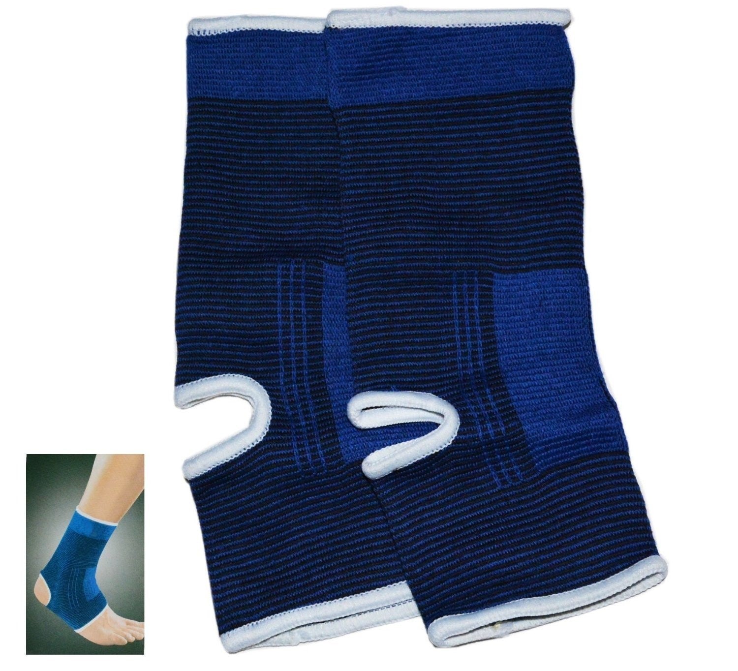 Bande cheville / chevillére x2 pour douleur / blessures - bleu