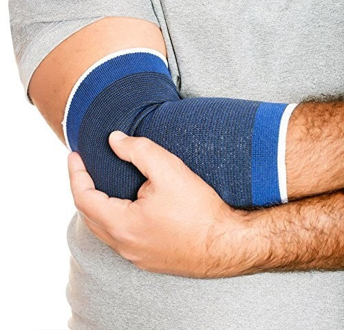 Bande coude / coudiére x2 pour douleur / blessures - bleu