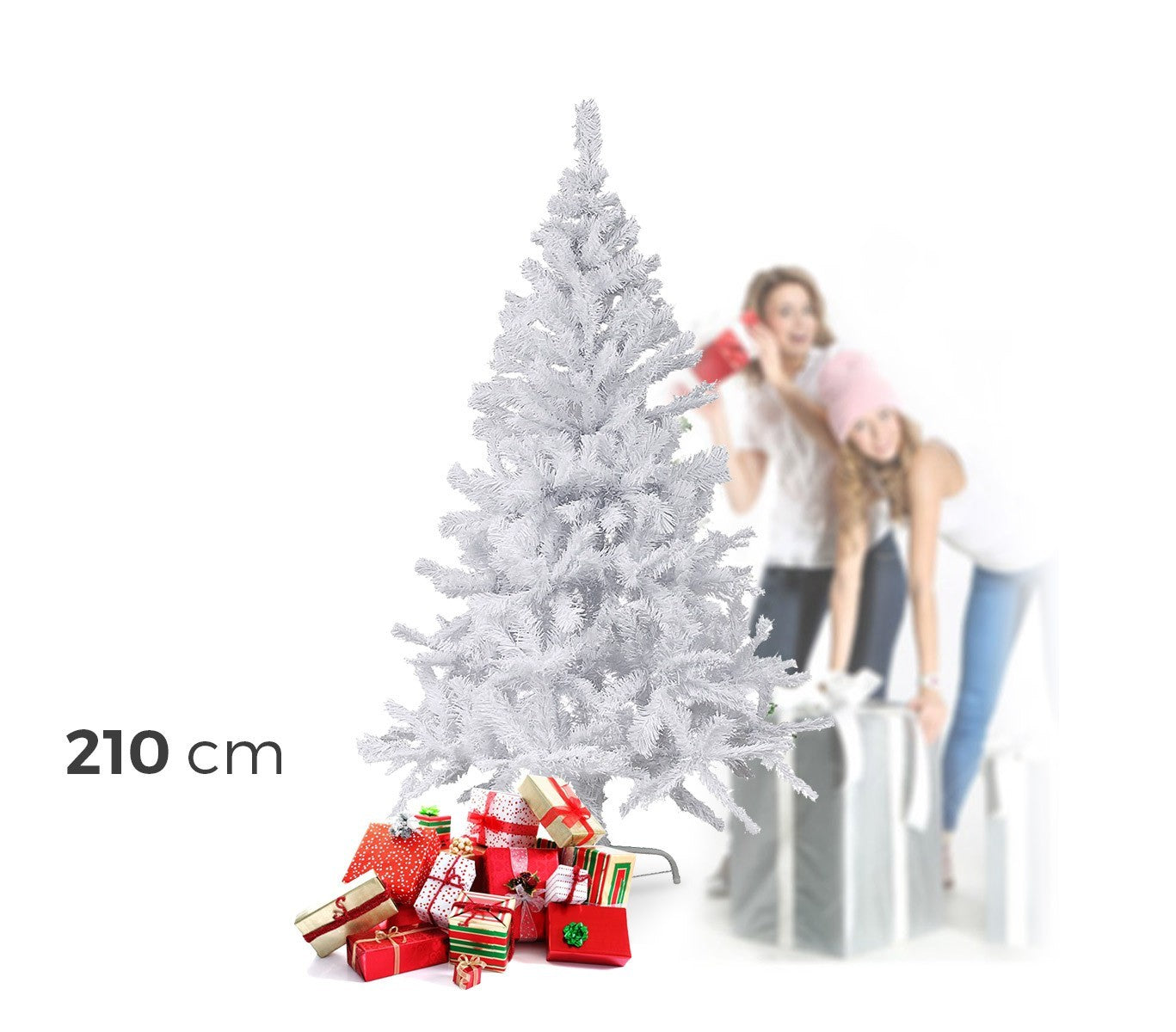 168765 Sapin de Noël synthétique NOEL BLANC haut de 210 cm Blanc 860 branche