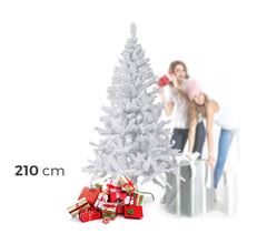 168765 Sapin de Noël synthétique NOEL BLANC haut de 210 cm Blanc 860 branche