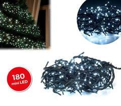 498923 Mini-lumières de Noël blanches 180 LED 8 jeux de lumières 9,16 m
