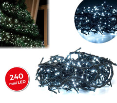 499616 Mini-lumières de Noël blanches 240 LED 8 jeux de lumières 11,56 m
