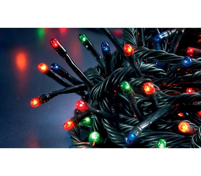 013492 Mini-lumières de Noël MULTICOLORES 180 ampoules 8 jeux de lumière 9,16 m