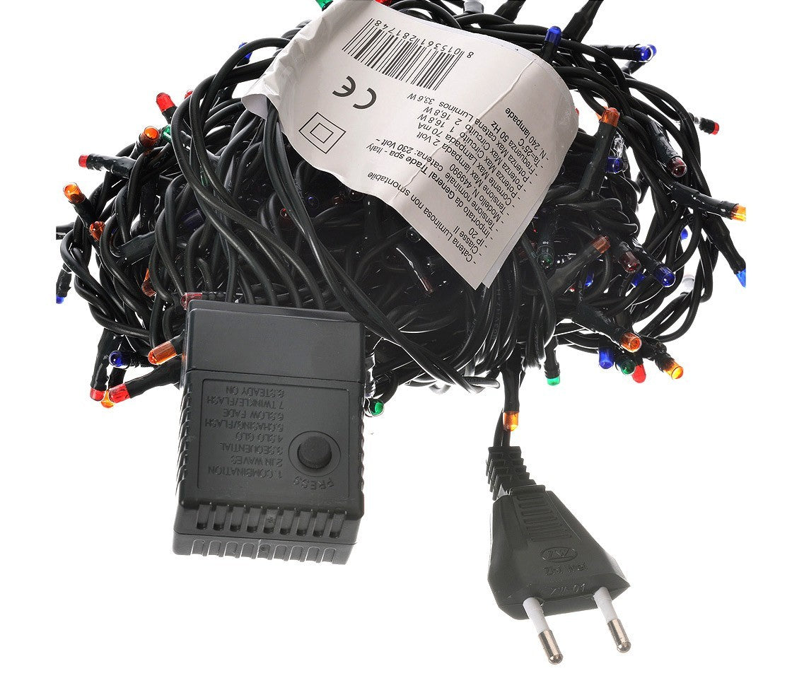 013546 Lumières de Noël MULTICOLORES 240 ampoules 8 jeux de lumières 11,56 m