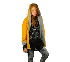 3448 Manteau pour enfant en polaire avec capuche mod. Amabel 2 couleurs 9-16 ans