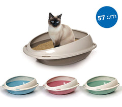 10533 Litière ouverte pour chats SHUTTLE à bords relevés anti-projections 57 cm