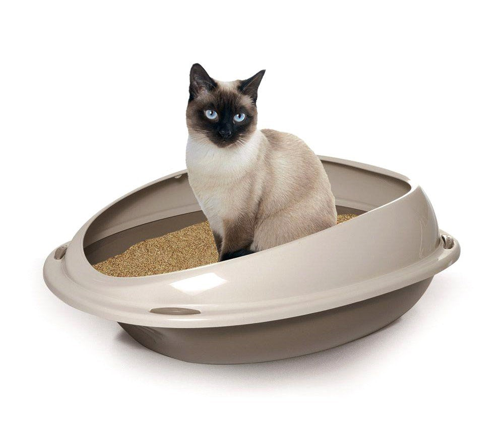 10533 Litière ouverte pour chats SHUTTLE à bords relevés anti-projections 57 cm