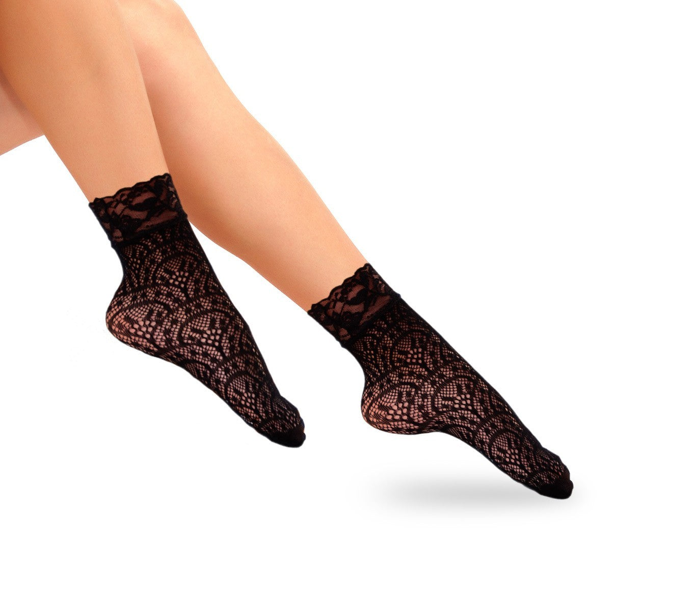8293 Pack de 6 chaussettes en dentelle élégante (taille unique)